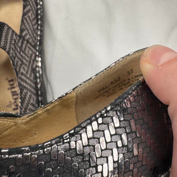 ALEGRIA Dark Silver Mary Jane Slip Resistant Shoes Size 37 casual hospital - Picture 6 of 6